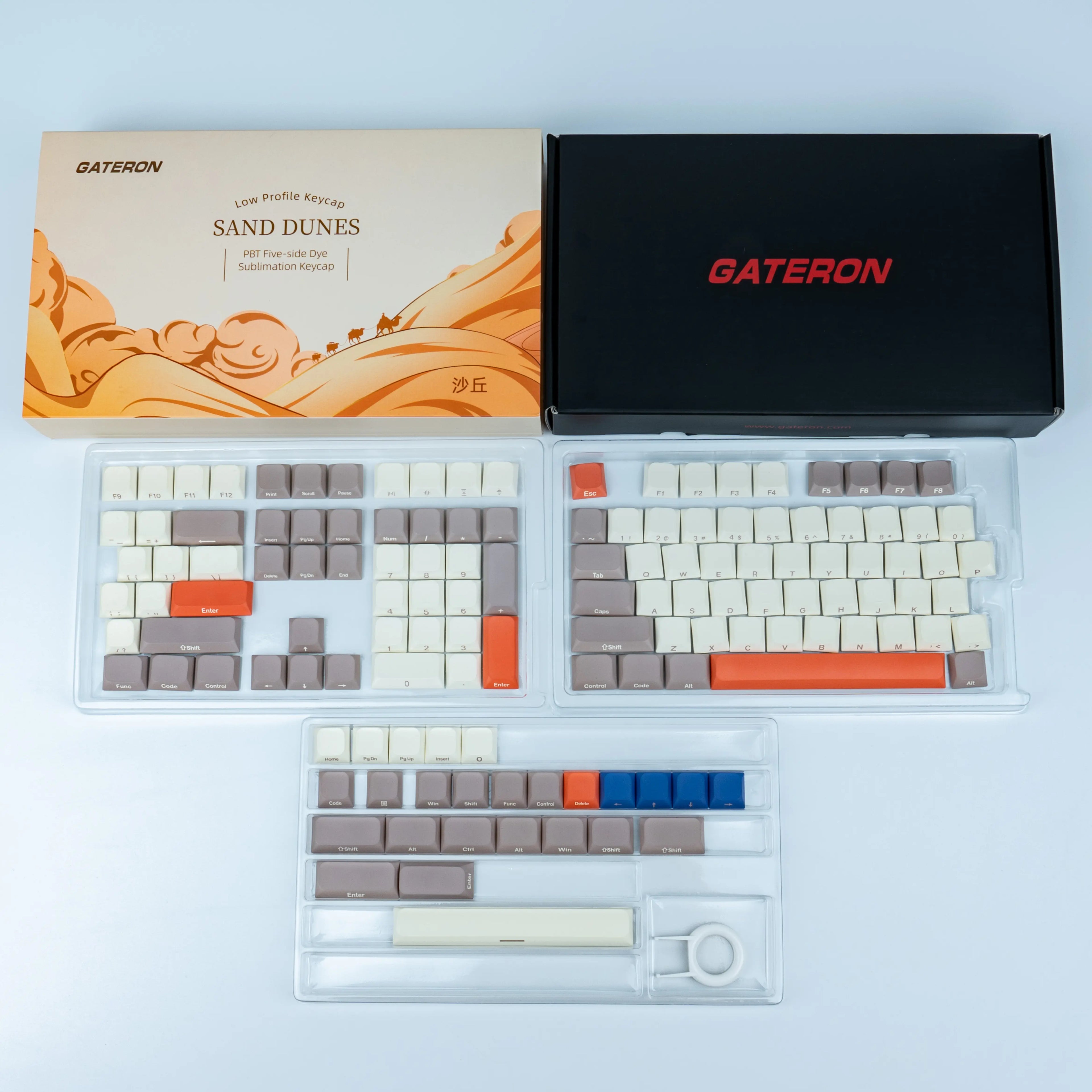 GATERON Low Profile Dye-Sub PBT Full Keycap Set Nature Series