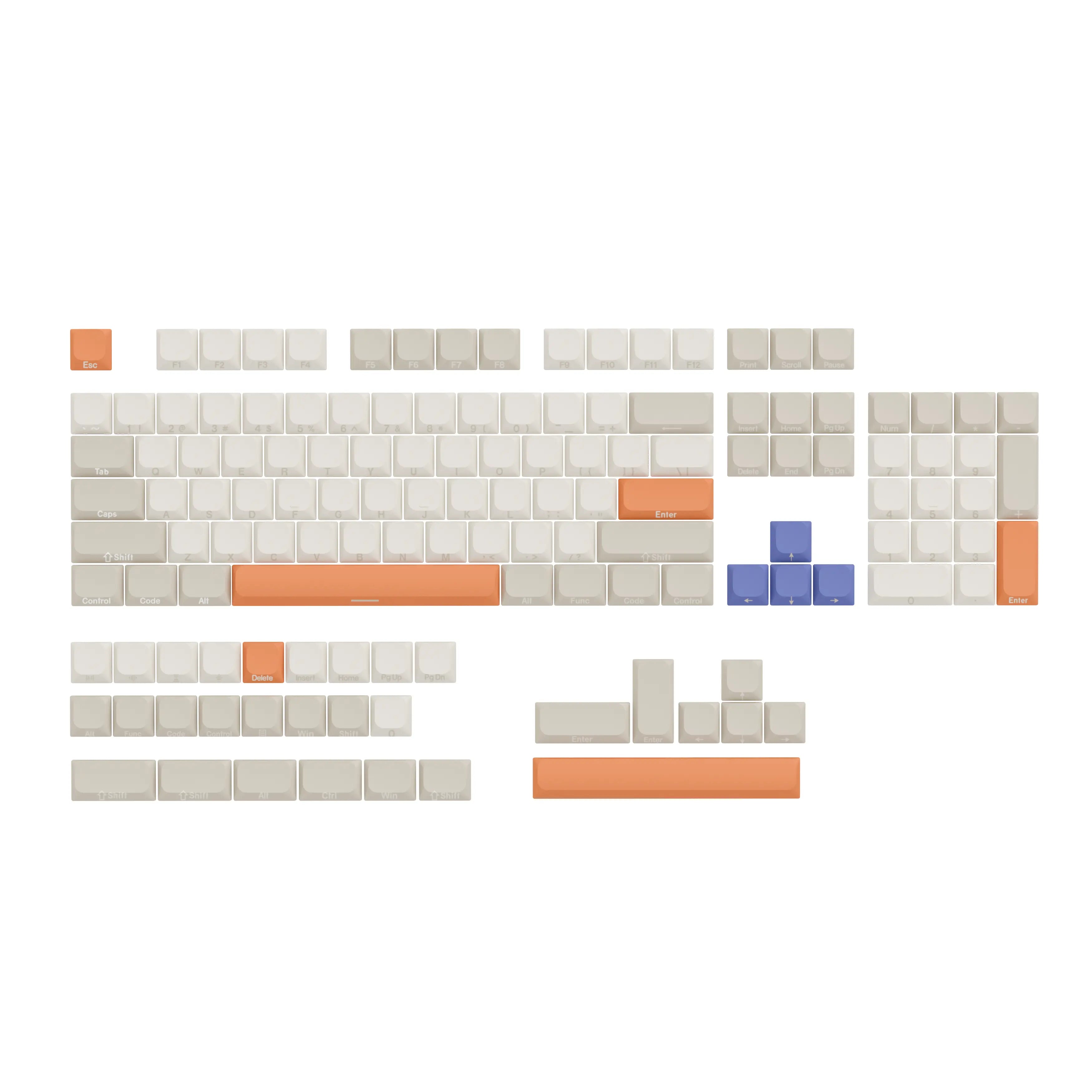 GATERON Low Profile Dye-Sub PBT Full Keycap Set Nature Series