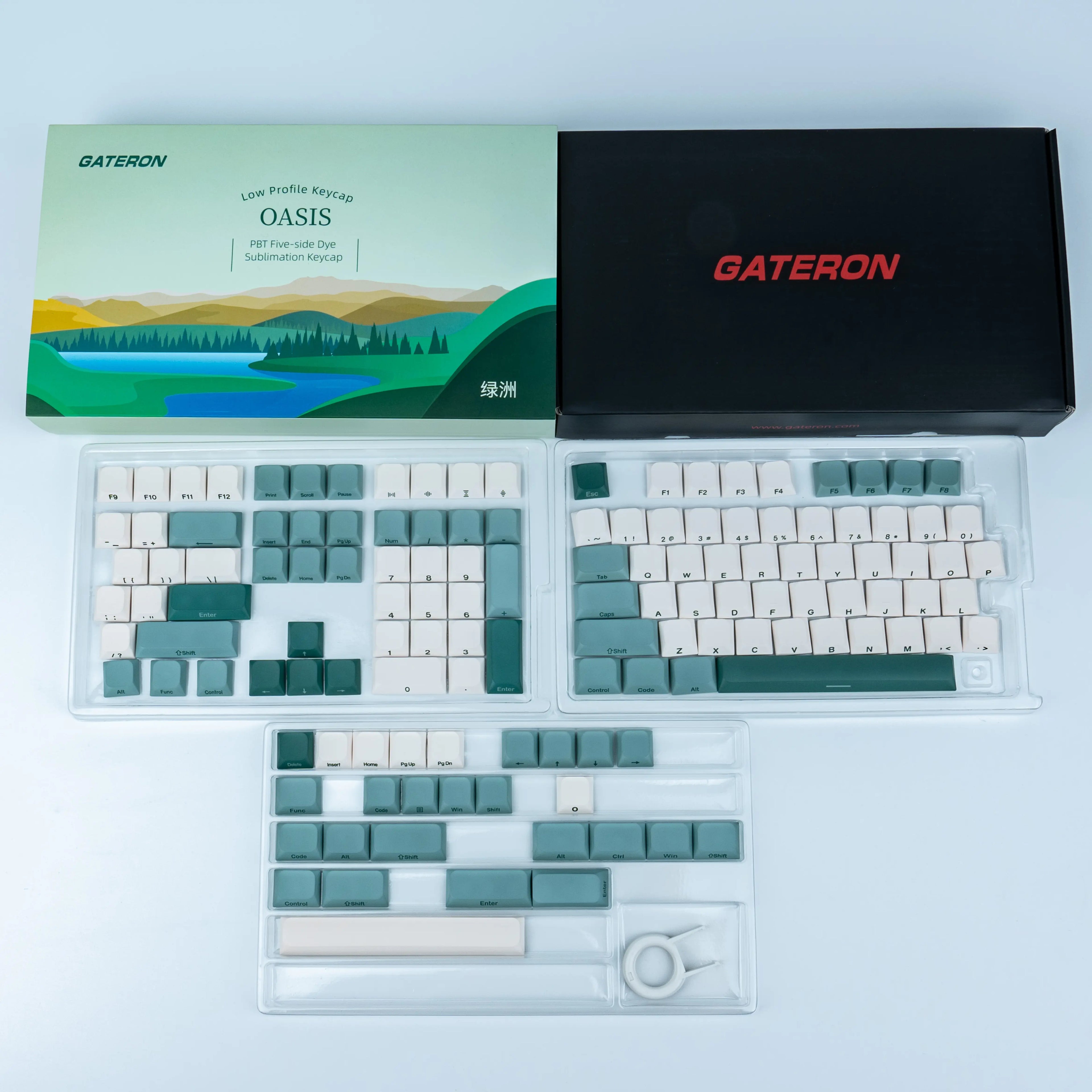 GATERON Low Profile Dye-Sub PBT Full Keycap Set Nature Series